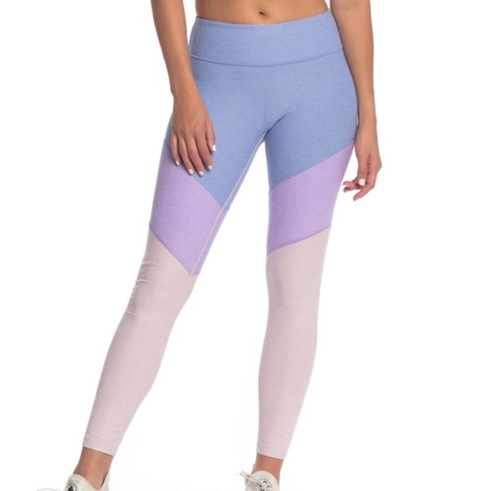 Outdoor Voices 7/8 Tri-Color Springs Leggings Lilac Purple Size M